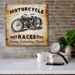 Motorcycle Races Canvas Wall Art