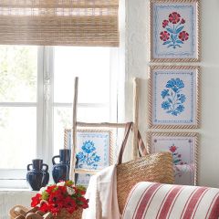 Mughal Floral Framed Wall Art Set of 4