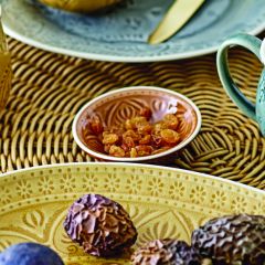 Multi Color Crackle Glaze Mini Plate Set of 4