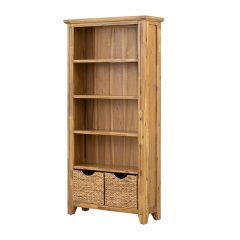 Multi Shelf Bookcase With Baskets