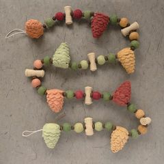 Multicolor Felt Pinecone Garland