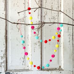 Multicolor Pom Pom Garland