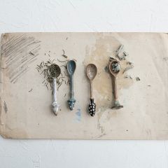 Mushroom Handle Stoneware Spoon Set of 4