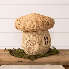Mushroom House Woven Basket