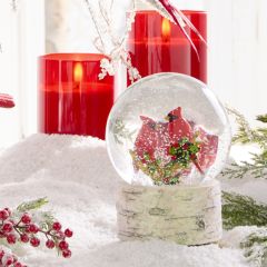Musical Holiday Cardinal Water Globe