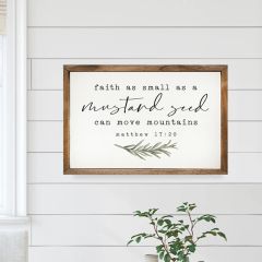 Mustard Seed Watercolor Wall Art