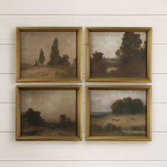 Muted Landscape Framed Print Collection Set of 4