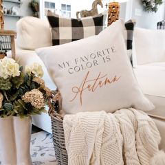 My Favorite Color is Autumn Pillow Cover