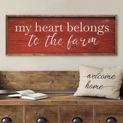My Heart Belongs Wall Sign