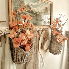 Natural Accents Hanging Wall Baskets Set of 2