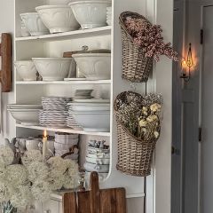 Natural Accents Hanging Wall Baskets Set of 2