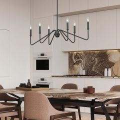 Natural Black Linear Pendant Light