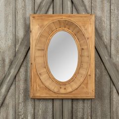 Natural Classics Wood Framed Oval Mirror