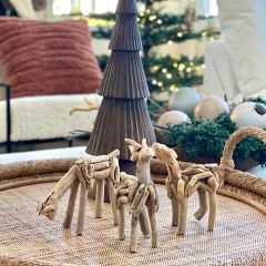 Natural Driftwood Deer Figurine