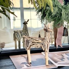 Natural Driftwood Deer Figurine Single