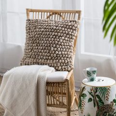 Natural Farmhouse Textured Hand Woven Accent Pillow