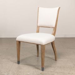 Natural Farmhouse Upholstered Dining Chair Set of 2