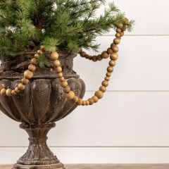 Natural Farmhouse Wood Bead Garland