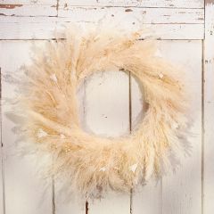 Natural Faux Pampas Grass Wreath