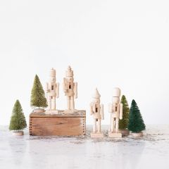 Natural Finish Mini Nutcracker Set of 4