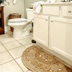 Natural Jute Half Circle Accent Rug