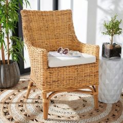Natural Rattan Accent Chair