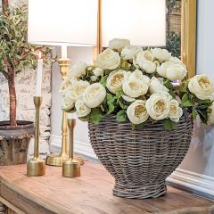 Natural Rattan Footed Nesting Basket