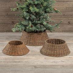 Natural Rattan Tree Collar Set of 3