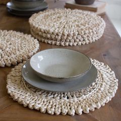 Natural Seagrass Round Placemat Set of 6