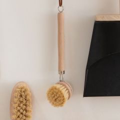 Natural Wood Dish Brush 9 Inch Set of 2