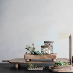 Natural Wood Footed Serving Board