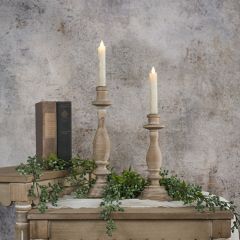 Natural Wood Taper Candle Holder One of Each