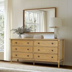 Natural Wood Turned Leg Dresser