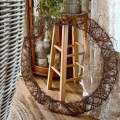 Natural Wood Vine Intertwined Wreath