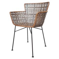 Natural Woven Rattan Arm Chair