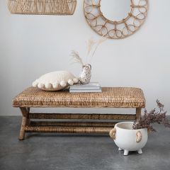 Natural Woven Water Hyacinth Bench Seat