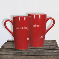 Naughty Or Nice Holiday Mug Set of 2