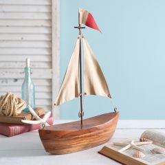Nautical Accents Hand Crafted Sailboat