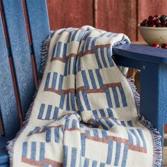 Nautical Loom Fringed Throw Blanket