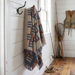 Nautical Loom Fringed Throw Blanket