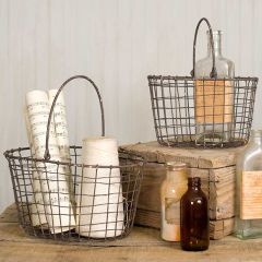 Nesting Basket With Handle Set of 2