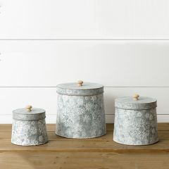 Nesting Snowflake Tins Set of 3