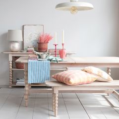 Neutral Beauty Turned Leg Bench