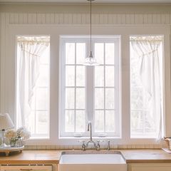 Neutral Farmhouse Prairie Curtain Panel Set