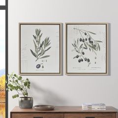 Neutral Frame Kalamata Branch Canvas Set of 2