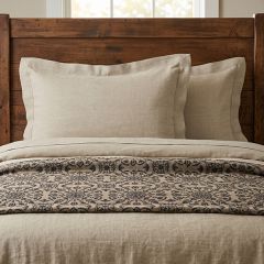 Neutral Linen Flange Edge Sham