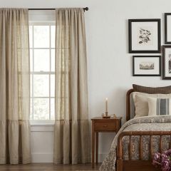 Neutral Linen Ruffled Panel Set of 2