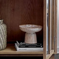 Neutral Stoneware Footed Bowl