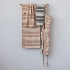 Neutral Stripes Apron with Pocket