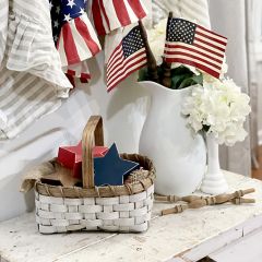 Neutral Woven Basket With Handle